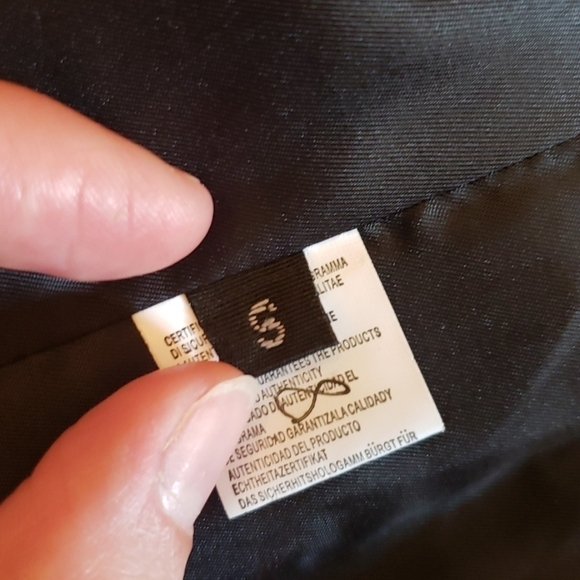 Vintage Charcoal Grey Boiled Wool Gold Chain Trim Classic Blazer Jacket - Picture 6 of 6